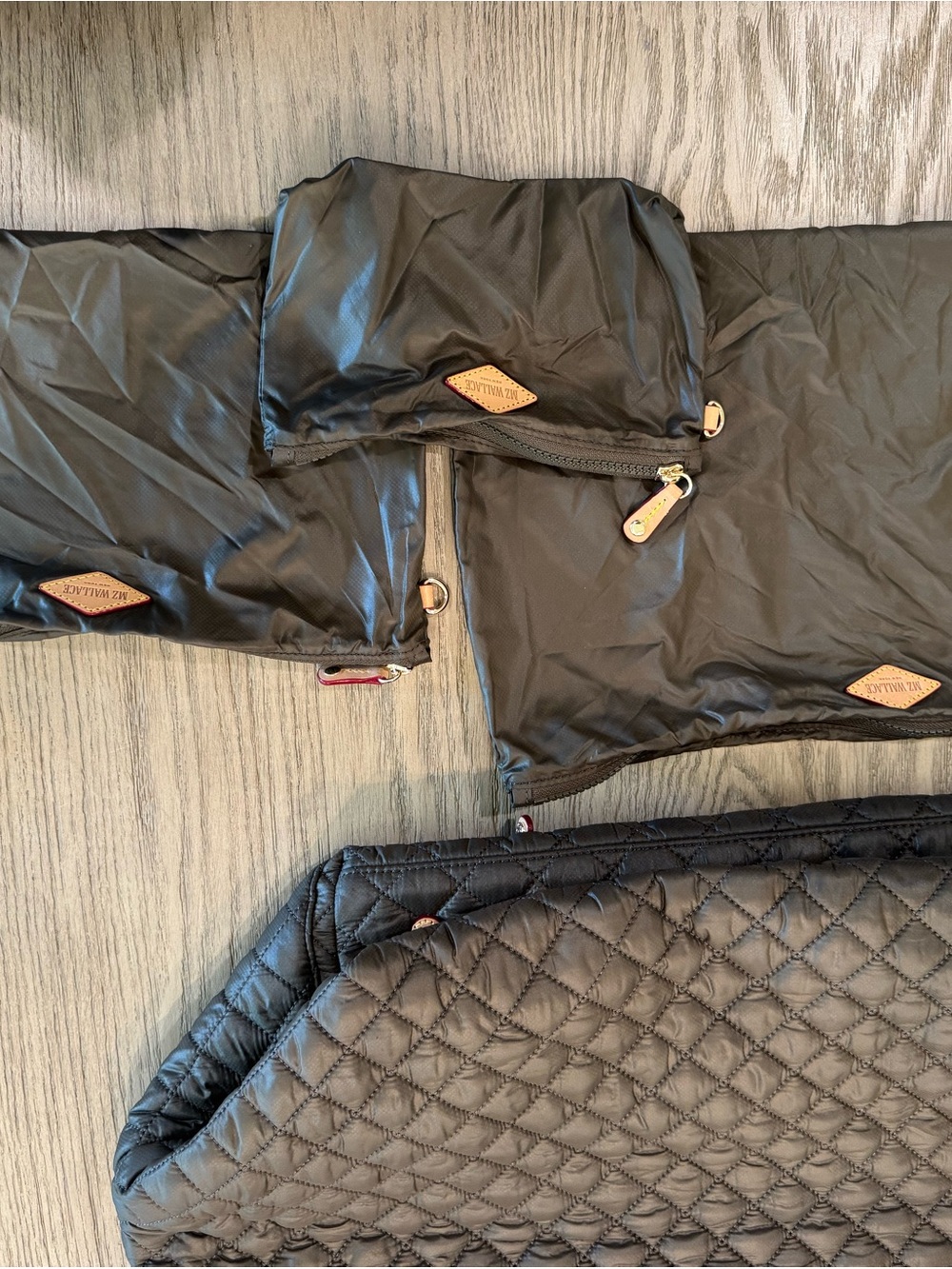 MZ Wallace Quilted Metro Tote in Taupe Brown - Picture 12 of 16